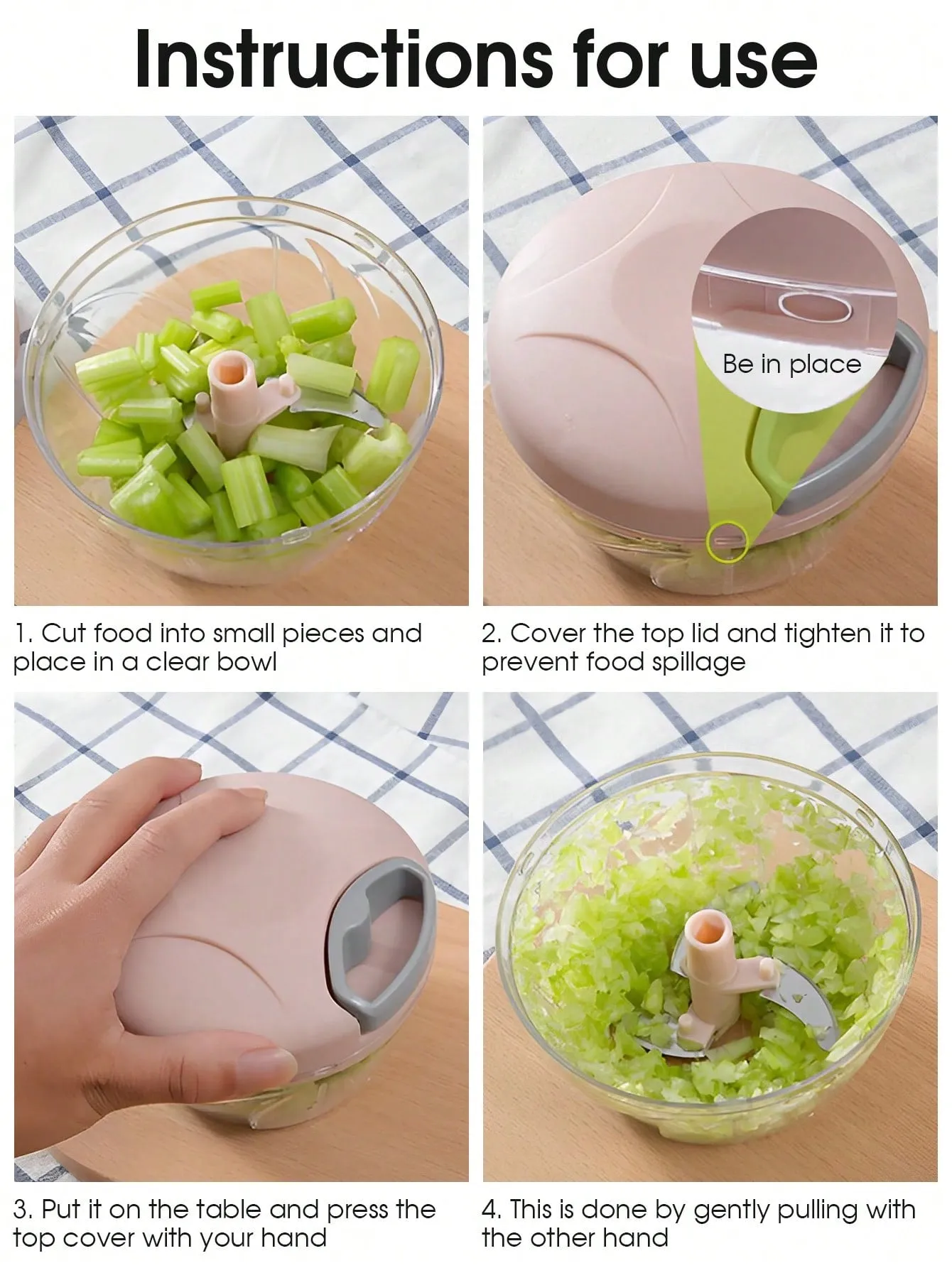 1pc Pink 500ml Manual Garlic Masher For Home Use, Hand-held Garlic Press For Cutting Vegetables, Suitable For Chopping Garlic, Ginger, Chili, Onion And Other Foods