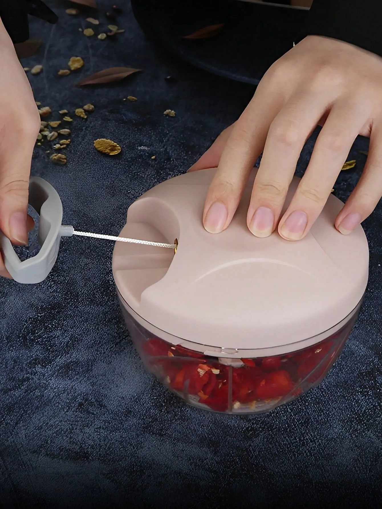 1pc Pink 500ml Manual Garlic Masher For Home Use, Hand-held Garlic Press For Cutting Vegetables, Suitable For Chopping Garlic, Ginger, Chili, Onion And Other Foods