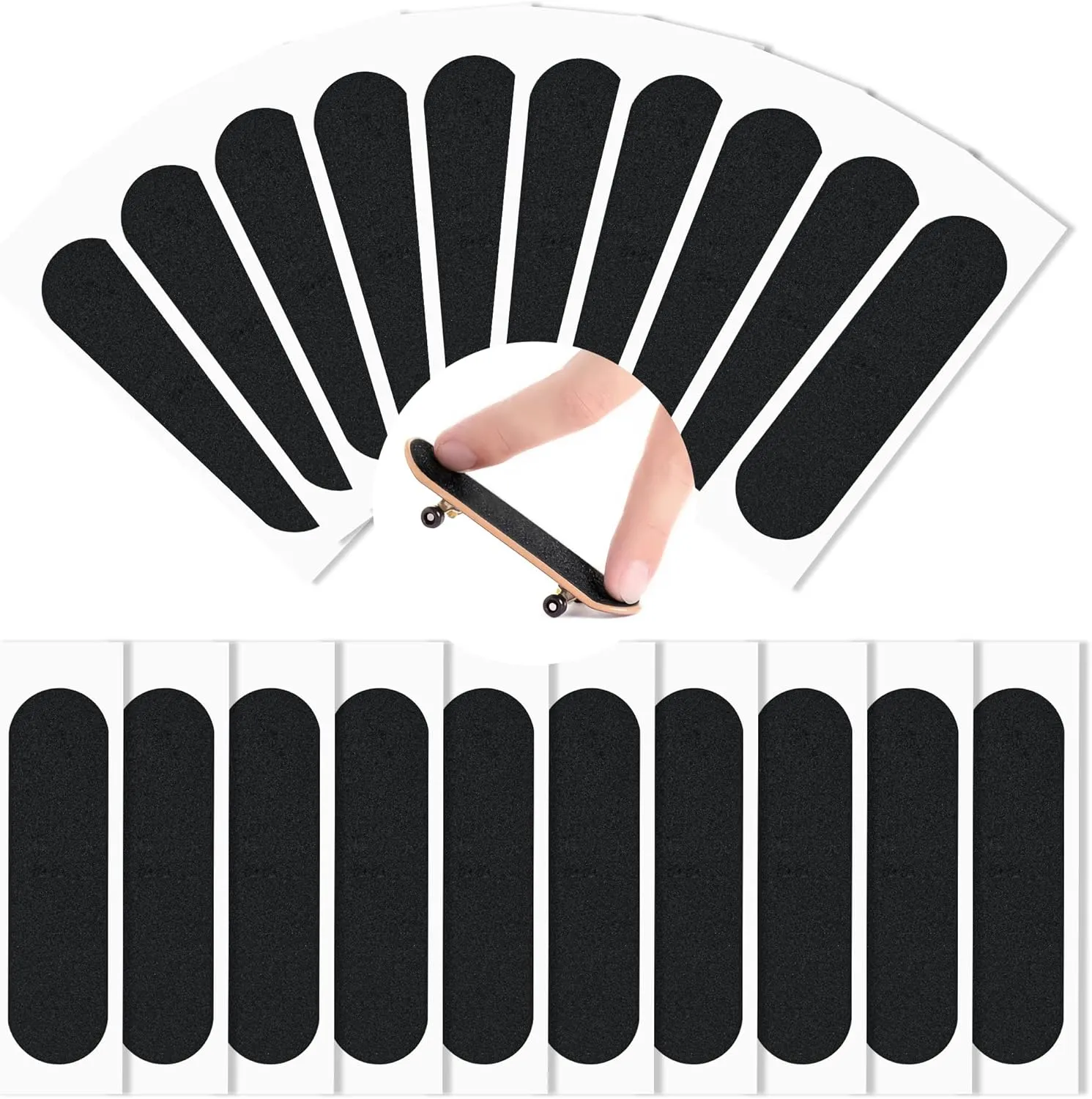 20Pcs Fingerboard Grip Tape, Precut Foam Grip Tape,Foam Tape for Fingerboards, Precut & One Step Instal(20)