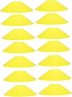 20pcs Football Barricade Sign Emblems Football Disc Markers Soccer Practice Training Soccer Cones Soccer