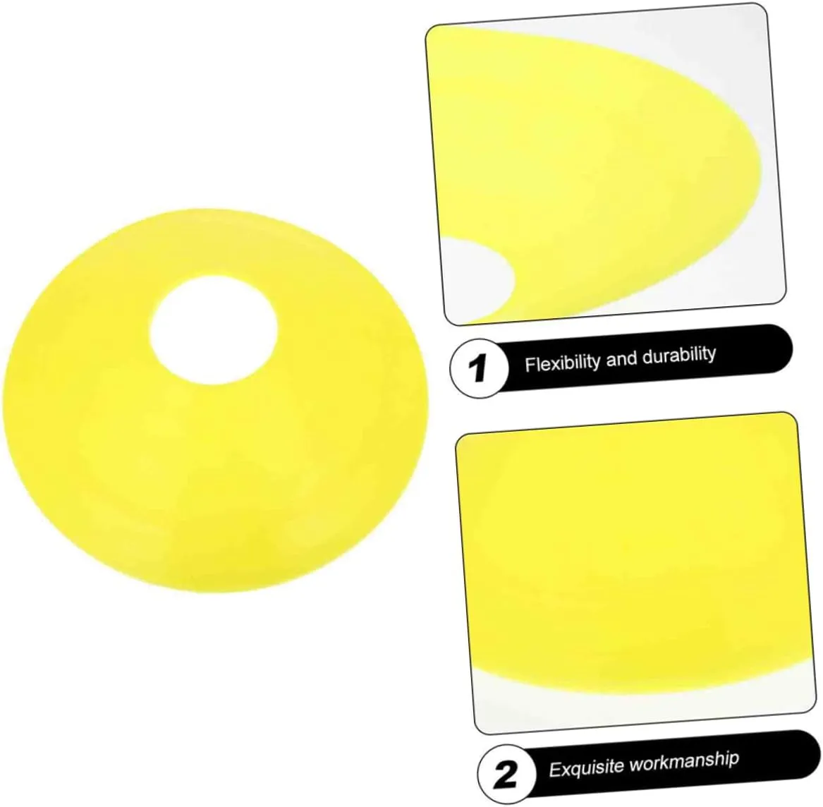 20pcs Football Barricade Sign Emblems Football Disc Markers Soccer Practice Training Soccer Cones Soccer