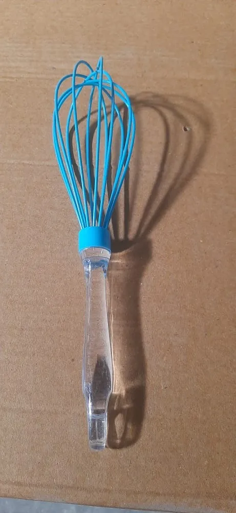 2591 Acrylic Handle Silicone Whisk Manual Balloon Wire Whisk Hand Egg Mixer Beater Kitchen Blender Egg Tool Silicone Balloon Whisk