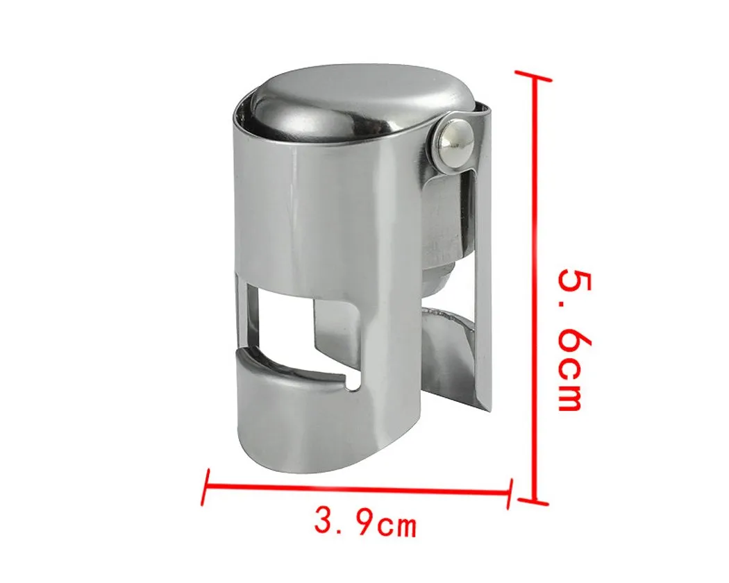 3 Pieces Stainless Steel Sparkling Wine Stoppers