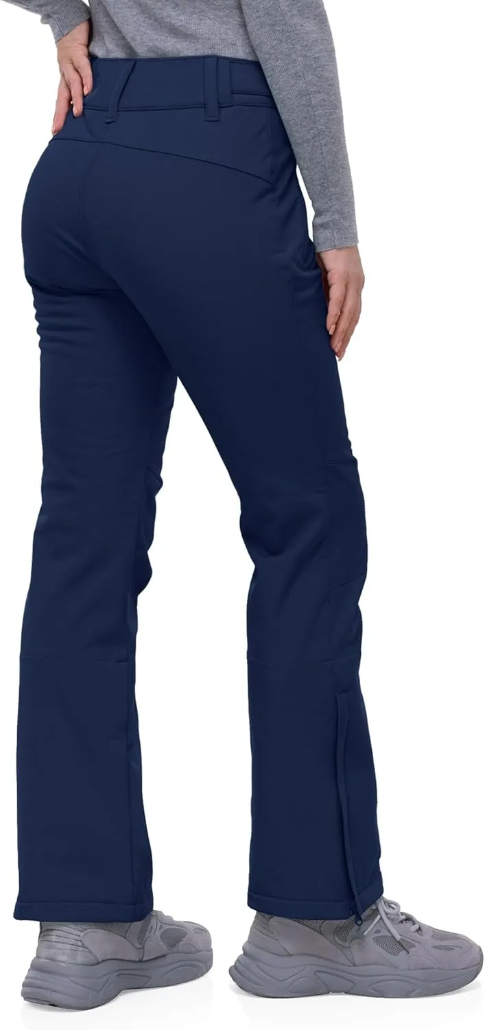 33,000ft Women's Softshell Snow Pants Waterproof Warm Ski Pants Insulated Ripstop Snowboard Winter Pants