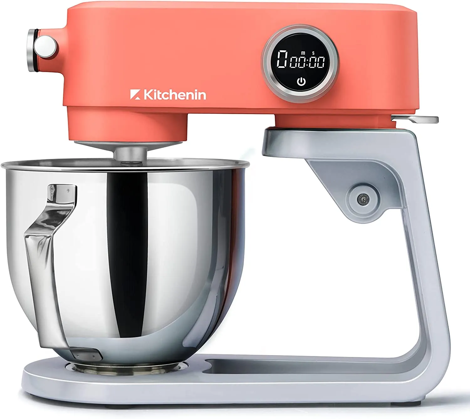 All Metal Stand Mixer, 5.3-Quart 8-Speeds Tilt-Head 400 Watt DC Motor with 12-Wire Whip, Flat Beater, Stainless Steel Dough Hook & Pouring Shield
