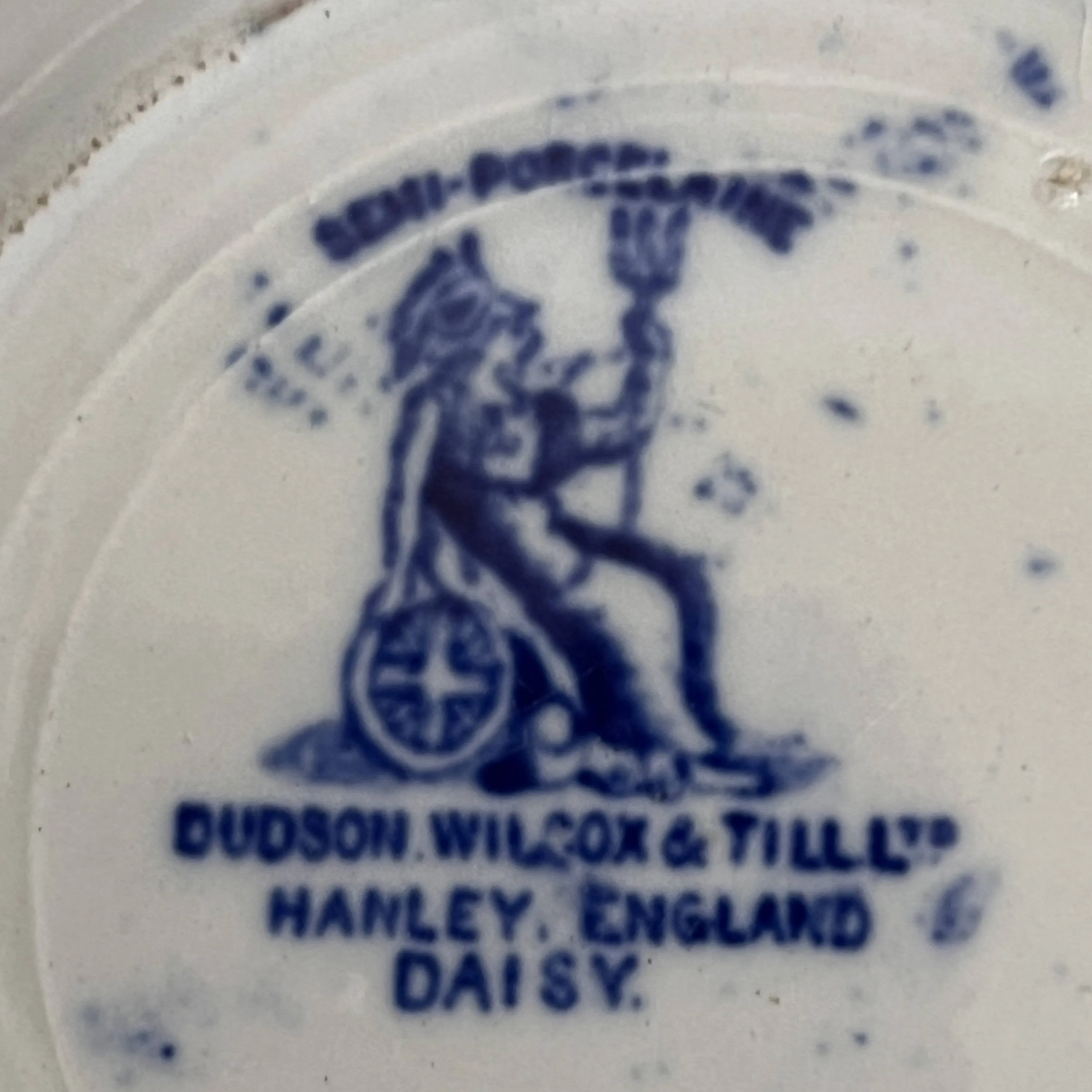 Antique Flow Blue Saucer Daisy Pattern Dudson Wilcox & Till Price For One