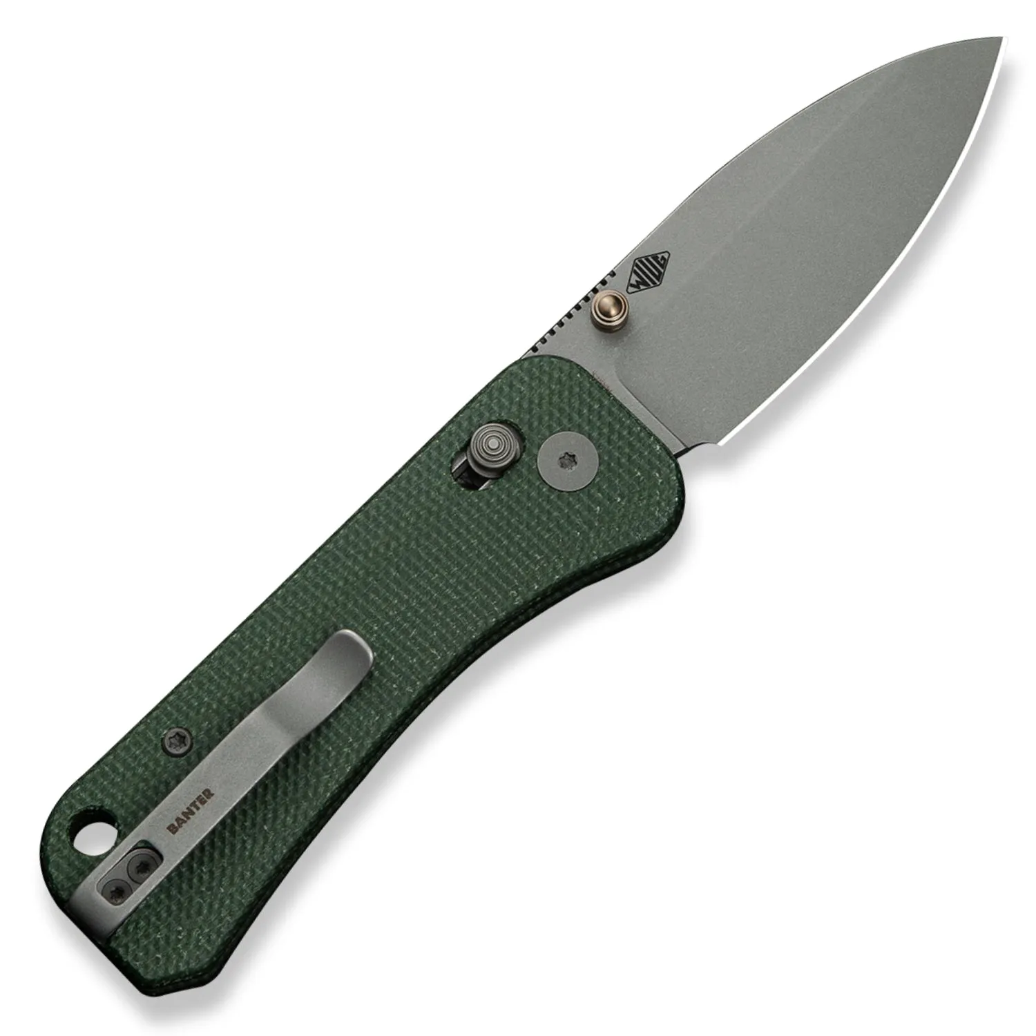 Green Micarta Banter 2 Pocket Knife with S35VN Steel Blade