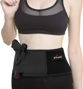 Belly Band Holster for Concealed Carry Abdominal Band Gun Holster Tactical Elastic Waist Pistols Adjustable Belly Wrap IWB OWB Mag Pouch Fits Firearm Handgun Revolvers for Men & Women