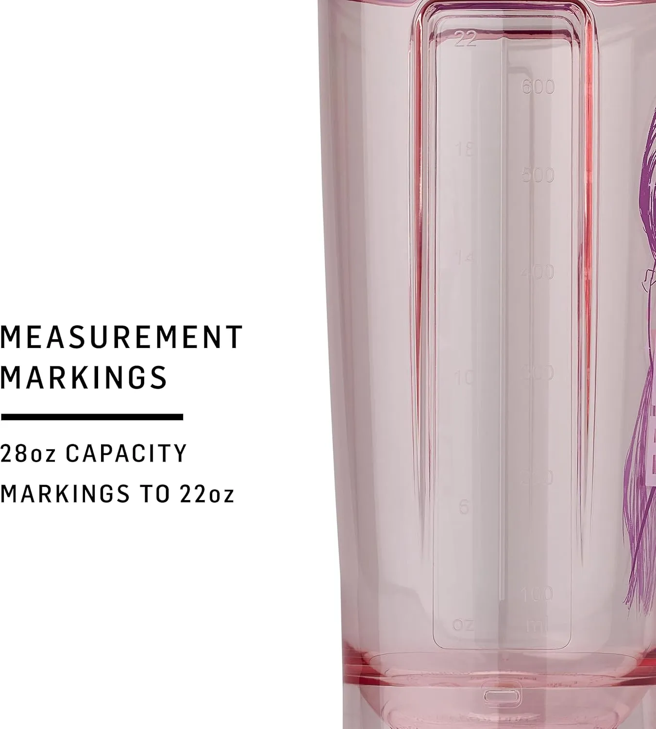 BlenderBottle Disney Princess Shaker Bottle Pro Series, Perfect for Protein Shakes and Pre Workout, 28-Ounce, Cinderella