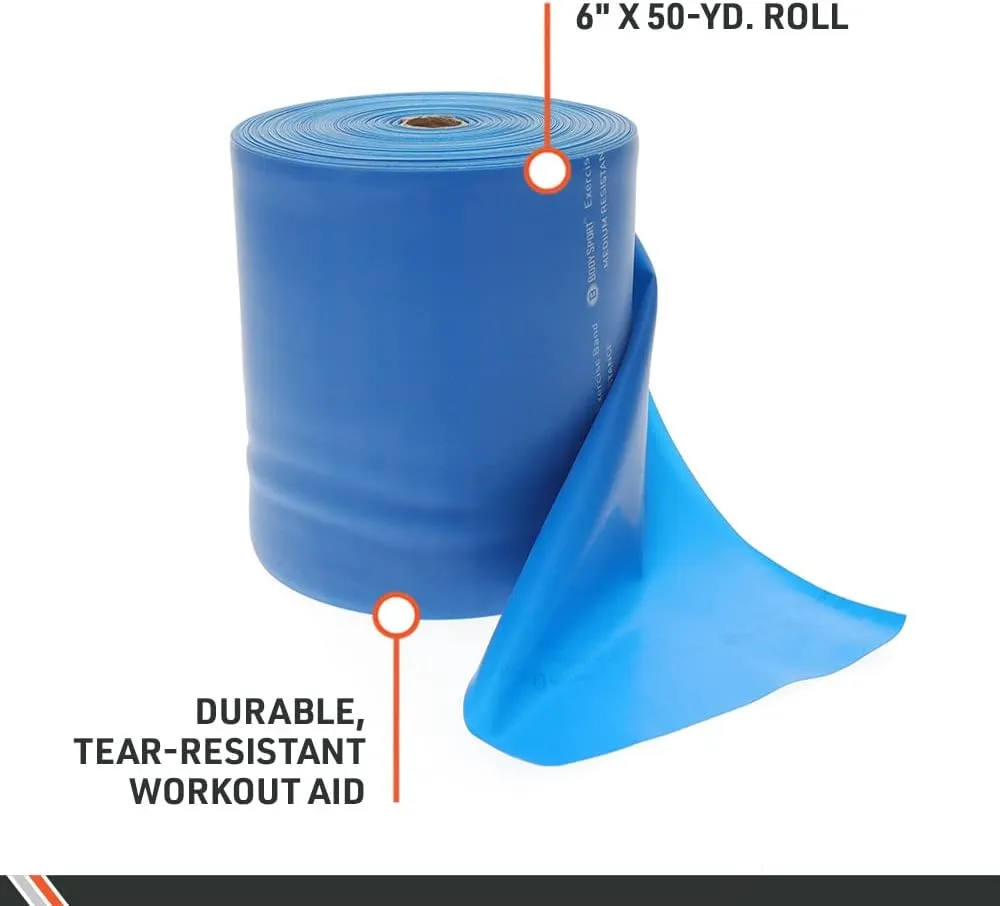 Body Sport Exercise Bands - Resistance Bands in 50 yard Rolls for Fitness, Stretching, or Physical Therapy