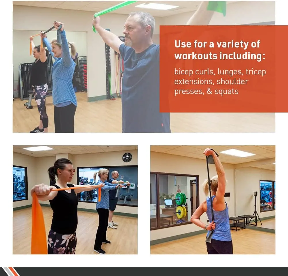 Body Sport Exercise Bands - Resistance Bands in 50 yard Rolls for Fitness, Stretching, or Physical Therapy