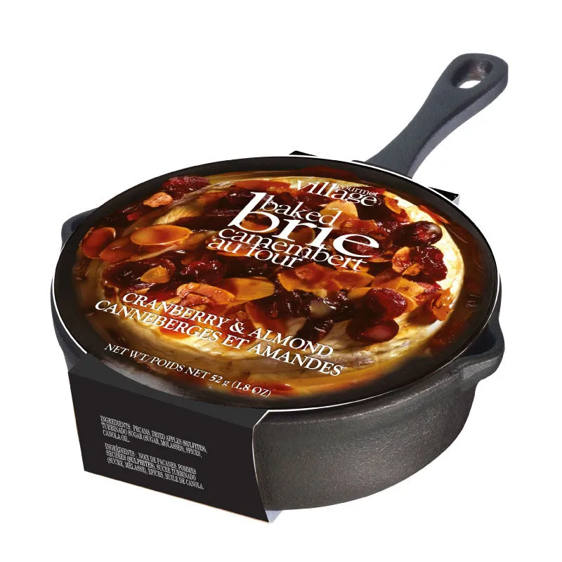 Cast Iron Pan with Baked Brie Topping