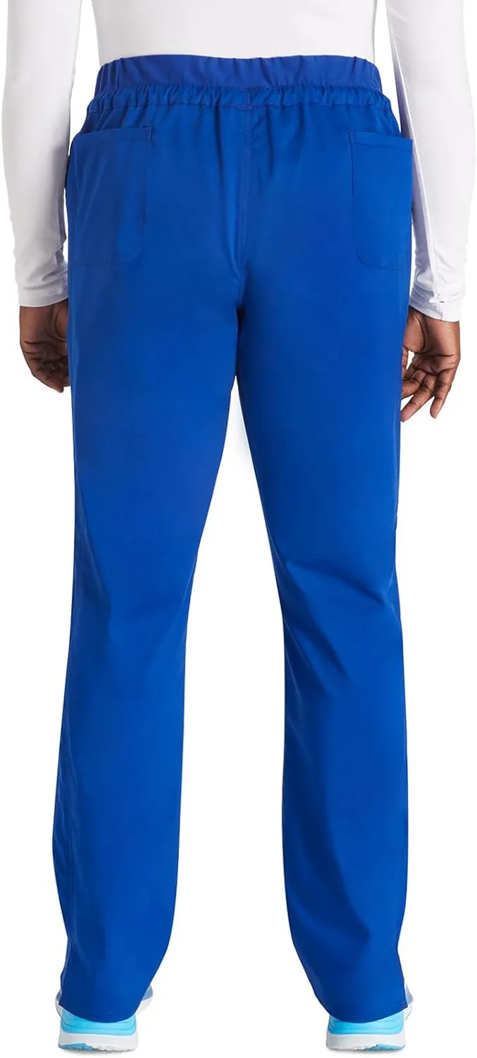 Cherokee Scrub Pants for Women Mid Rise Tapered Leg Drawstring Bottom WW105