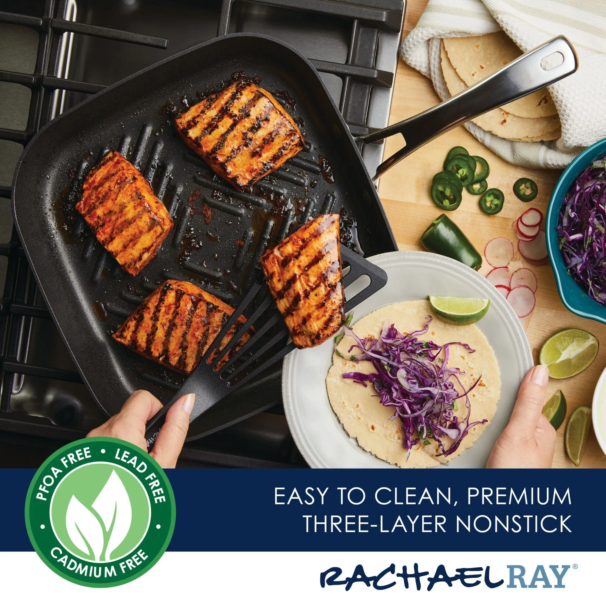 Cook   Create 11-Inch Hard Anodized Nonstick Deep Grill Pan