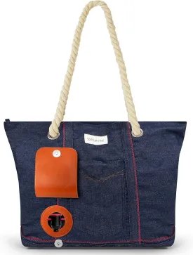 CORK & VINE Wine Tote Bag, Insulated Leakproof Wine Cooler Bag with Nautical Rope Strap | 3x 1.5 Liters Beverage Bag Included