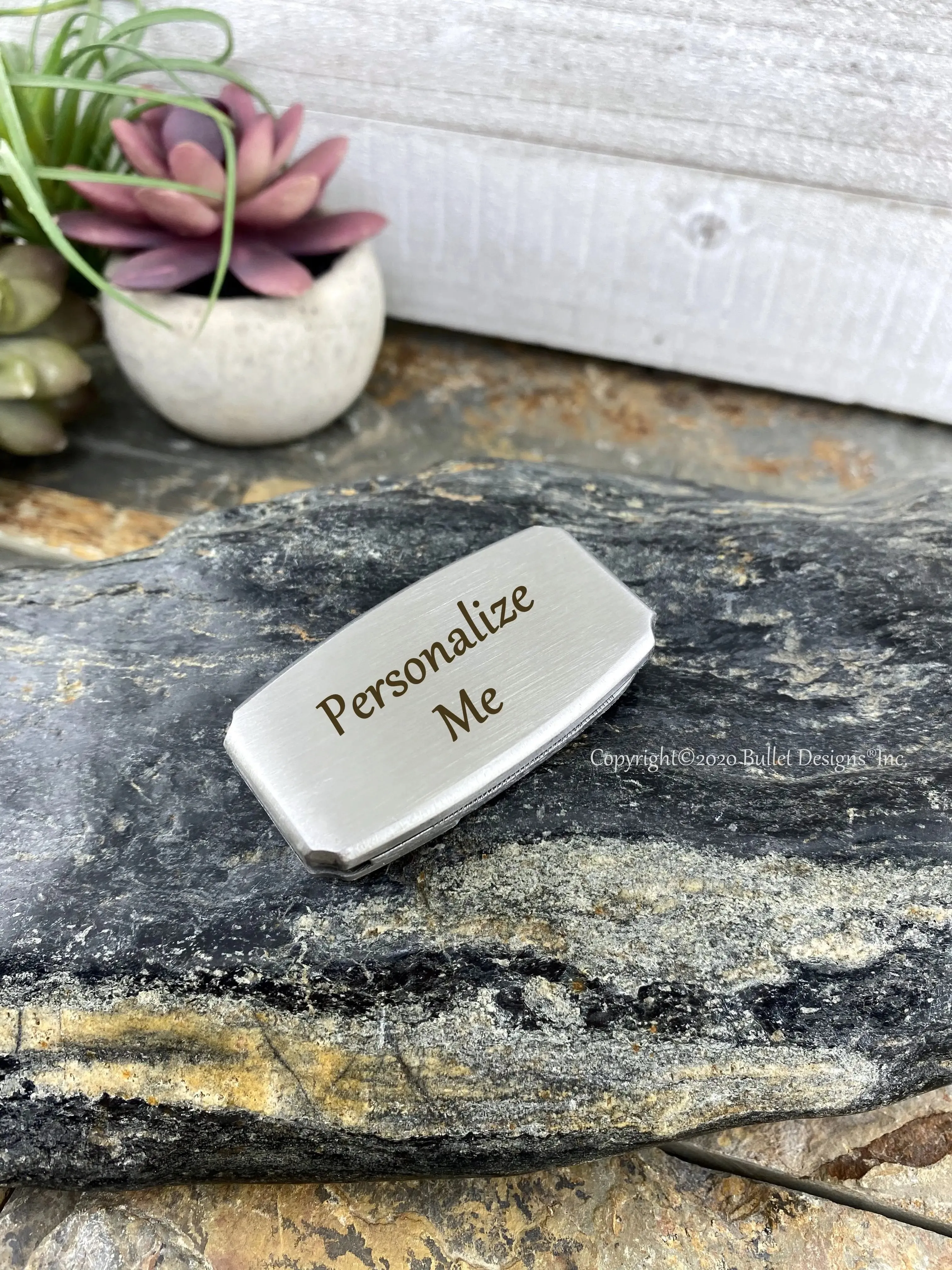 Custom Engraved Stainless Steel Money Clip, Pocket Knife, Personalized, Laser Engraved, Heavy