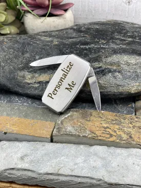 Custom Engraved Stainless Steel Money Clip, Pocket Knife, Personalized, Laser Engraved, Heavy