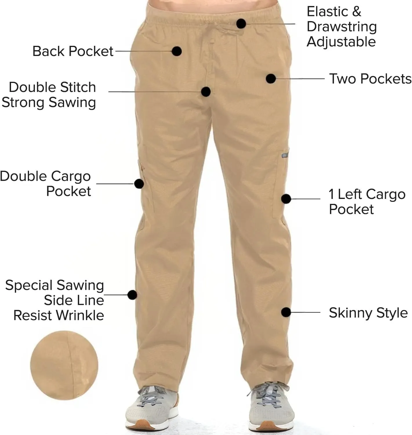 Dagacci Scrubs Medical Uniform Women and Man Scrubs Set Medical Scrubs Top and Pants