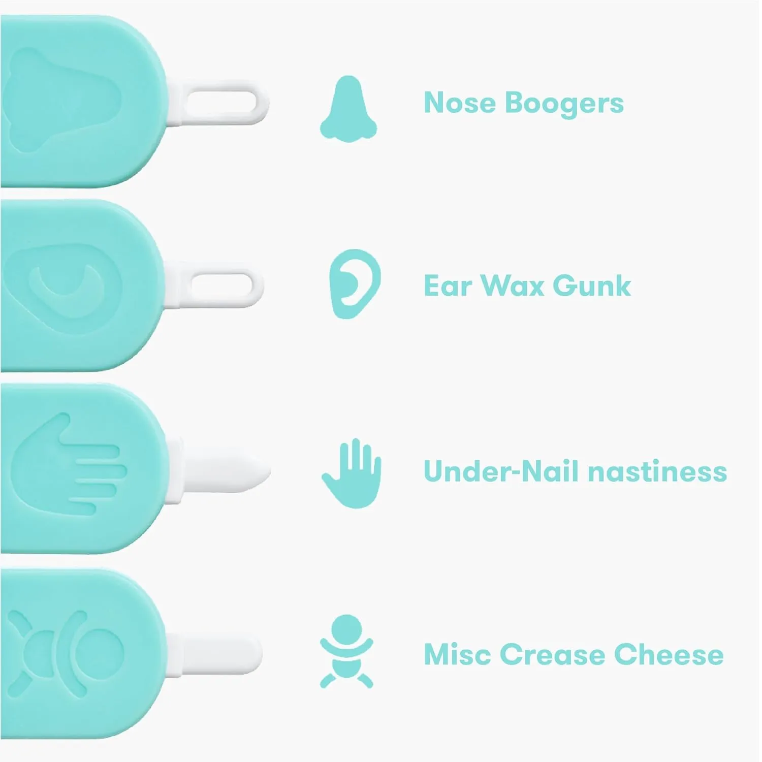 Frida Baby 3-in-1 Nose, Nail   Ear Picker: Baby Ear Cleaner   Baby Nose Cleaner and Nail Tool for Babies   Toddlers, Safely Clean Baby's Boogers, Ear Wax & More