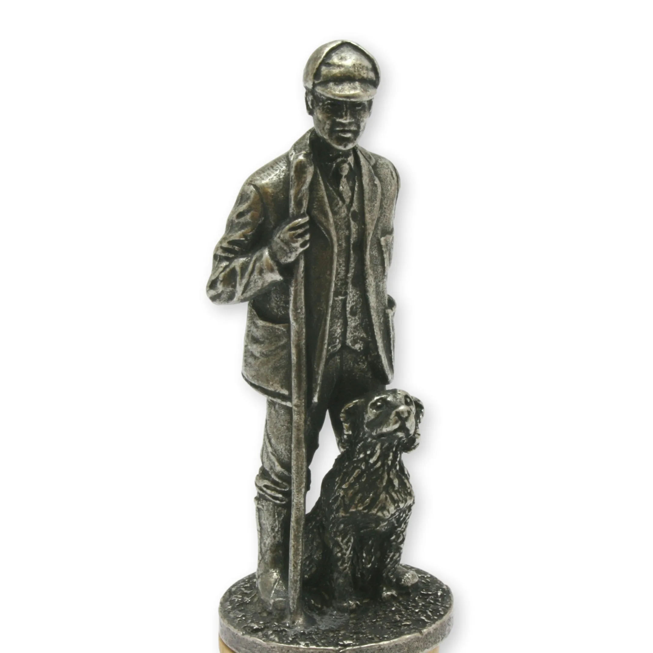 Gamekeeper or Beater Style Wine Bottle Stopper Hand Cast English Pewter
