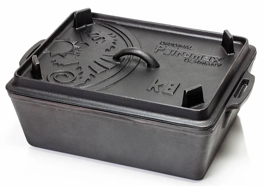 Gietijzeren broodpan met grill deksel