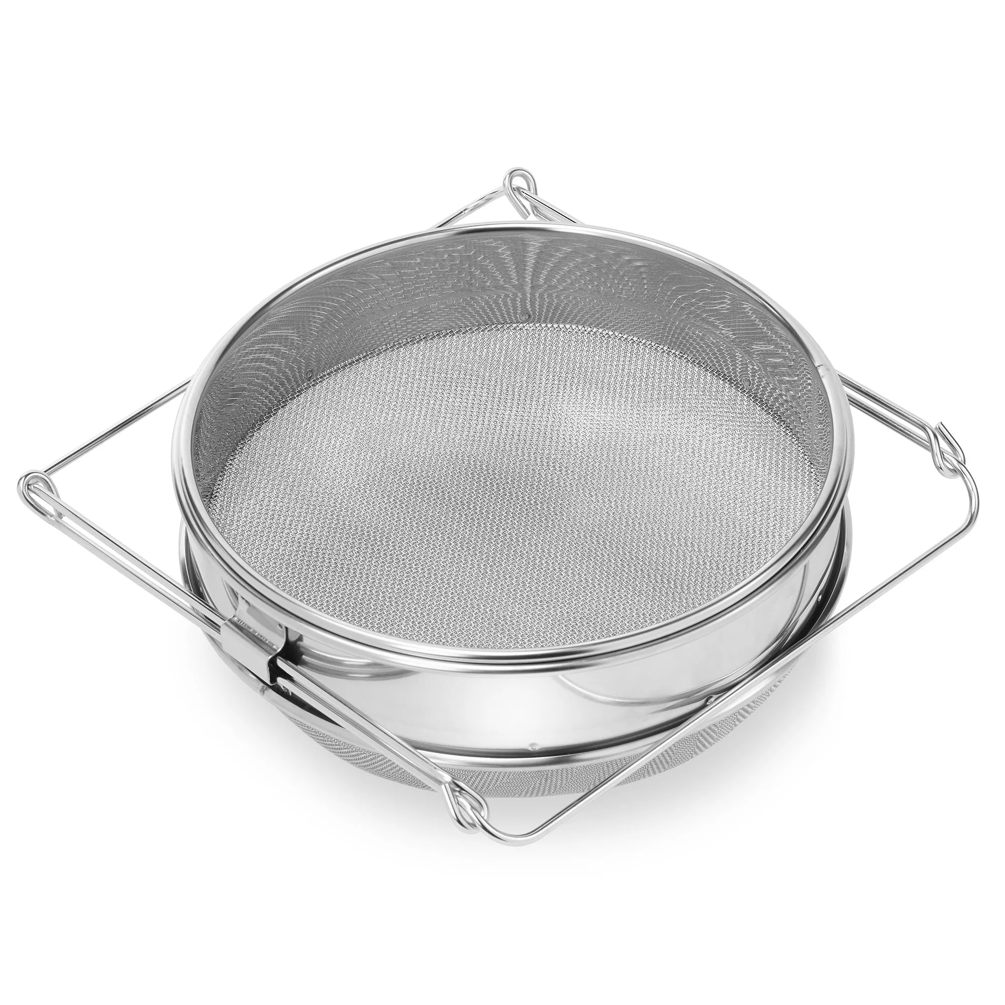Honey Strainer Double Sieve Stainless Steel Mesh Filter - Honey Keeper