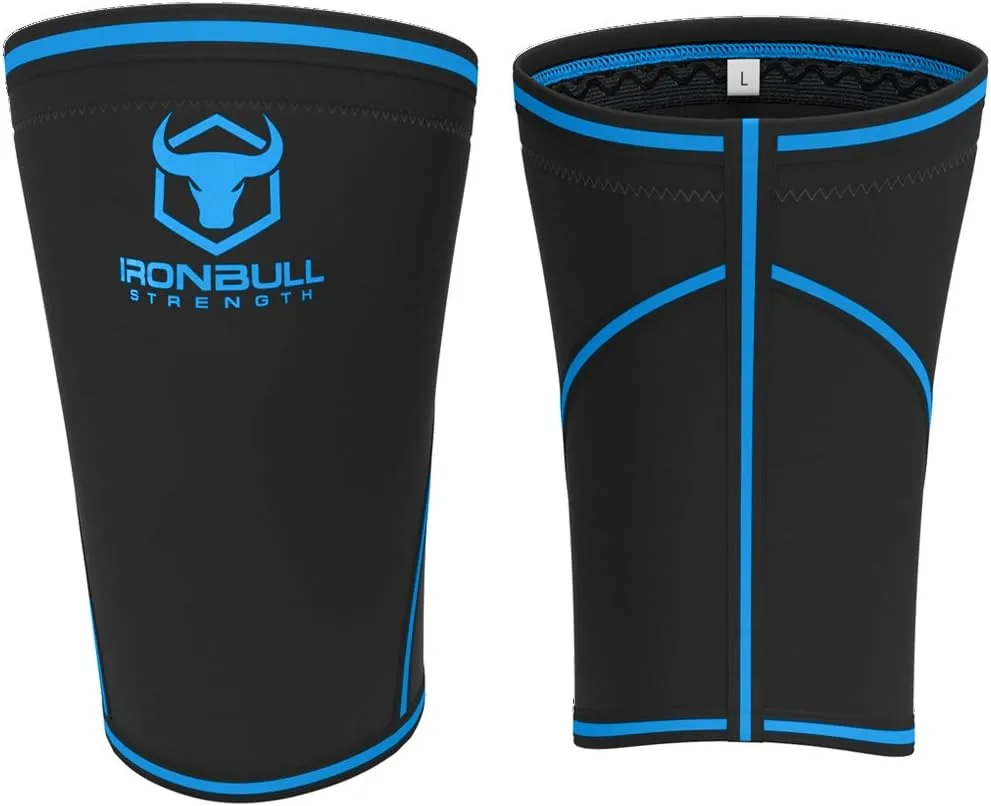 Iron Bull Strength 7mm Knee Sleeves (Pair) for Weightlifting & Powerlifting (USPA, IPL, IWF & USAW Approved) | High-Performance Knee Compression Support For Squats, Weight Lifting - Men and Women
