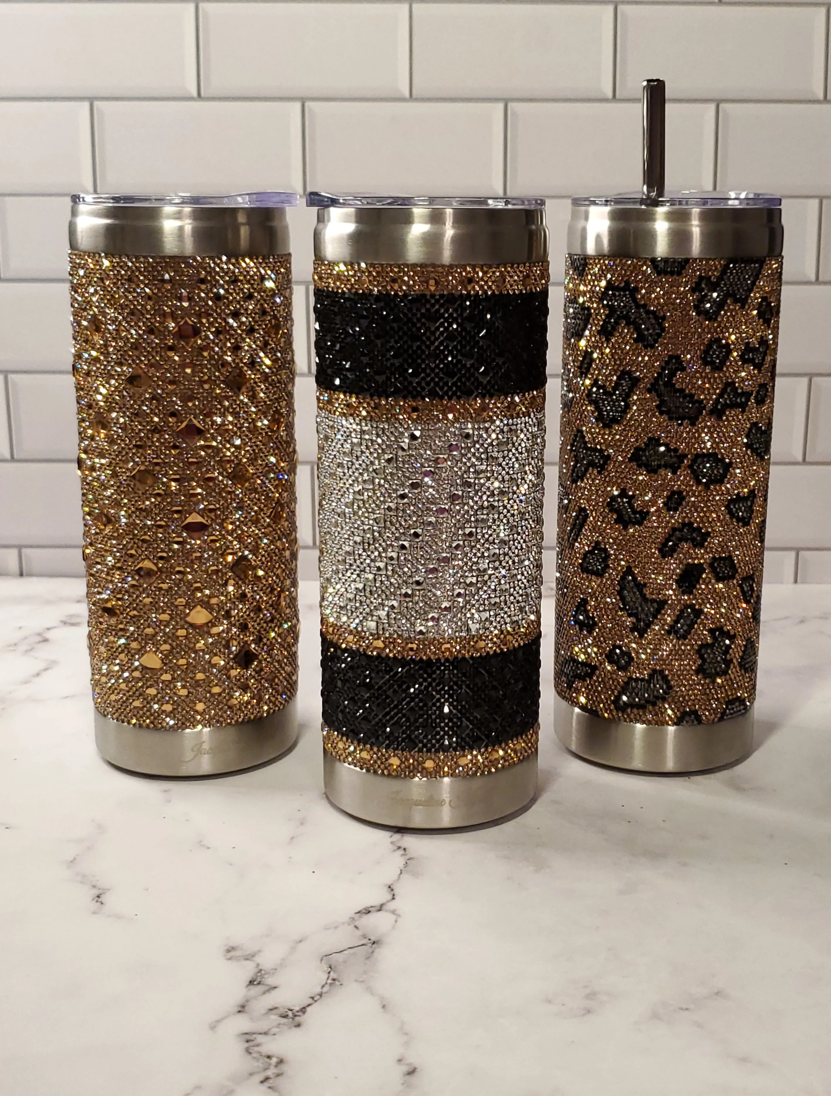 Jacqueline Kent Tumbler | Lady Kent Black | Bling Tumbler
