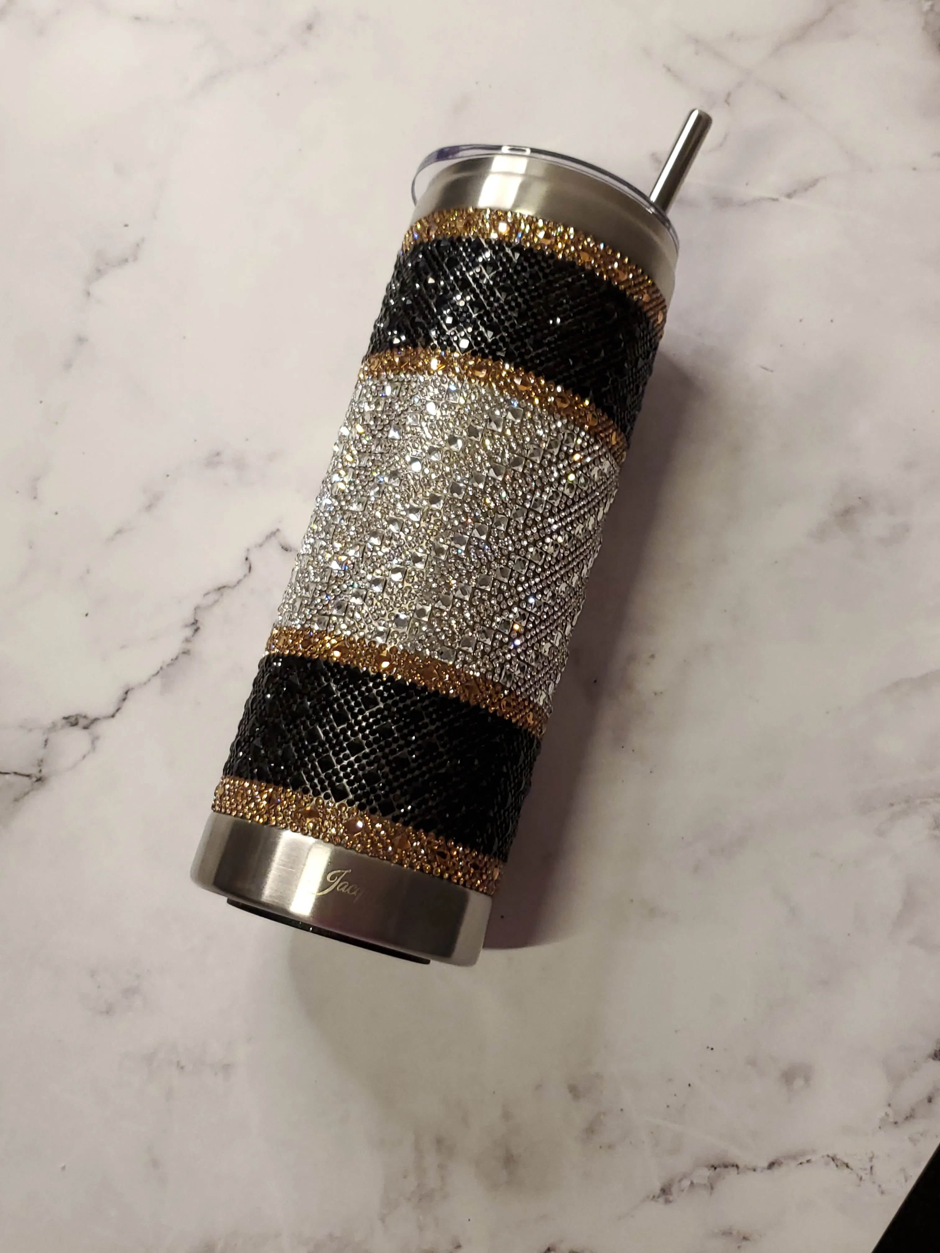 Jacqueline Kent Tumbler | Lady Kent Black | Bling Tumbler