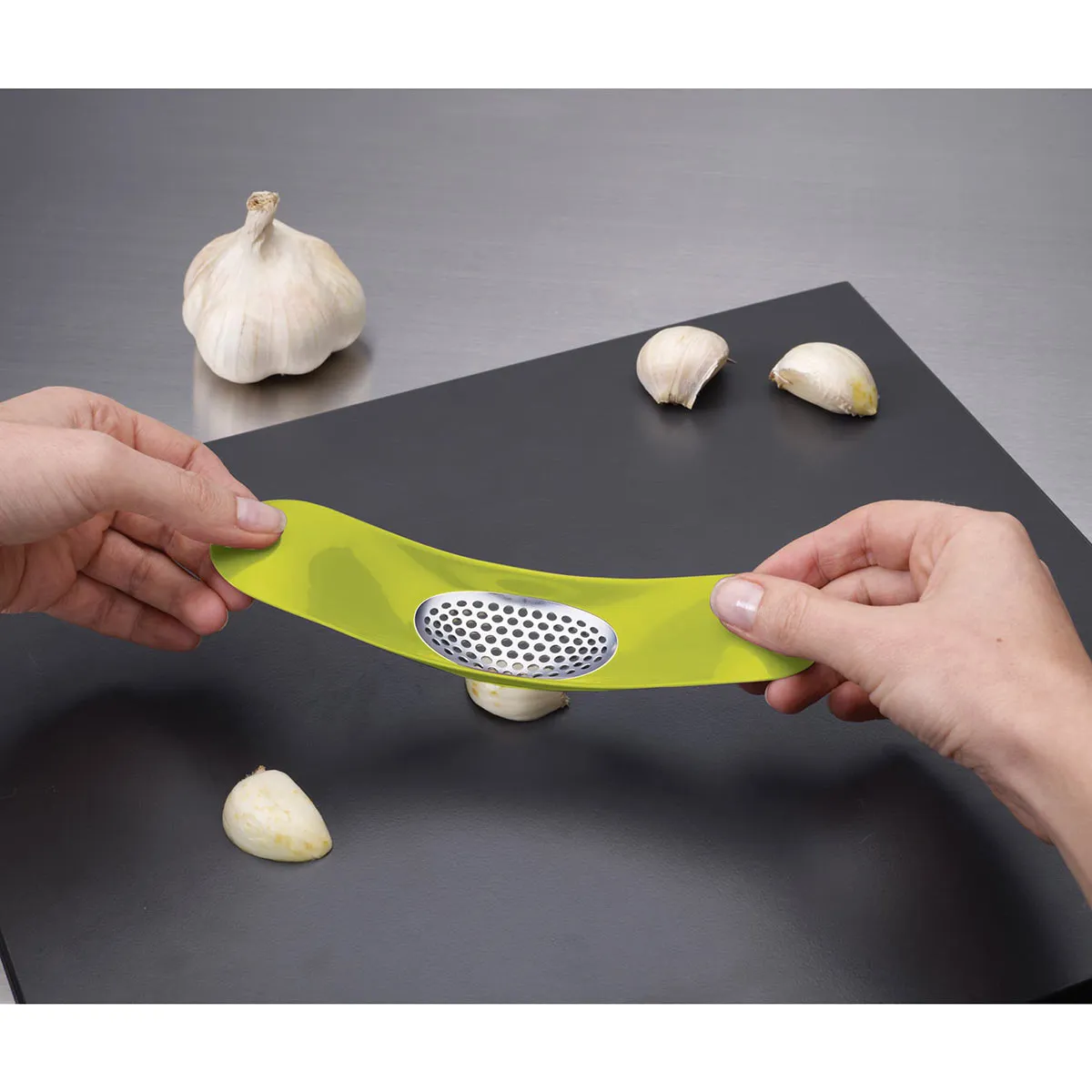 Joseph Joseph Green Rocker Garlic Crusher