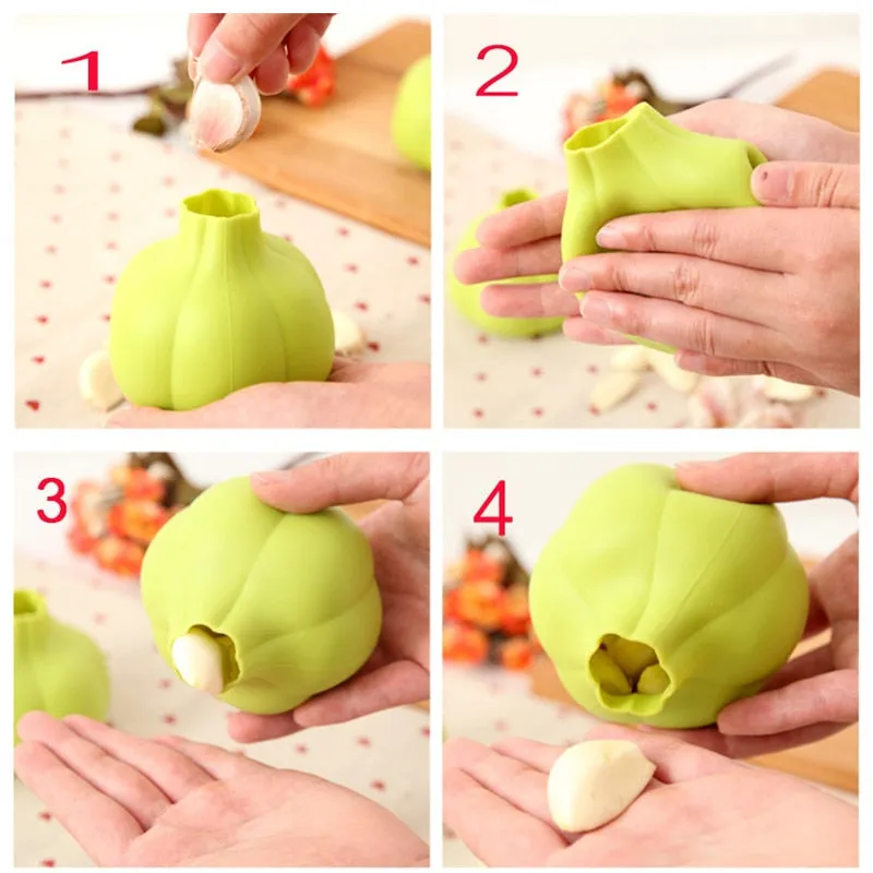 Kitchen Stainless Steel Garlic Press Crusher Home Cooking Vegetables Ginger Squeezer Masher Handheld Ginger Garlic Mincer Tools