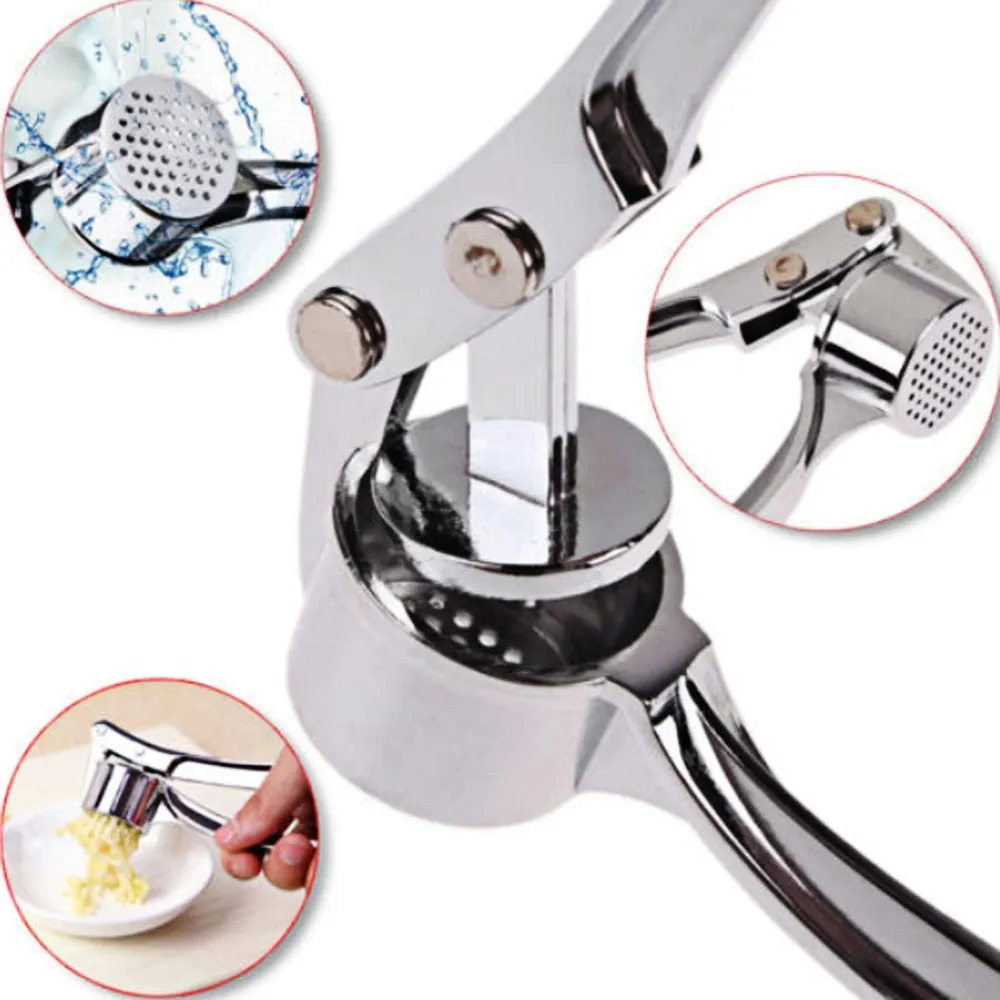 Kitchen Stainless Steel Garlic Press Crusher Home Cooking Vegetables Ginger Squeezer Masher Handheld Ginger Garlic Mincer Tools