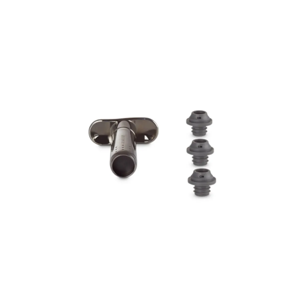 Le Creuset WA 137 Wine Pump with Stoppers Black Nickel