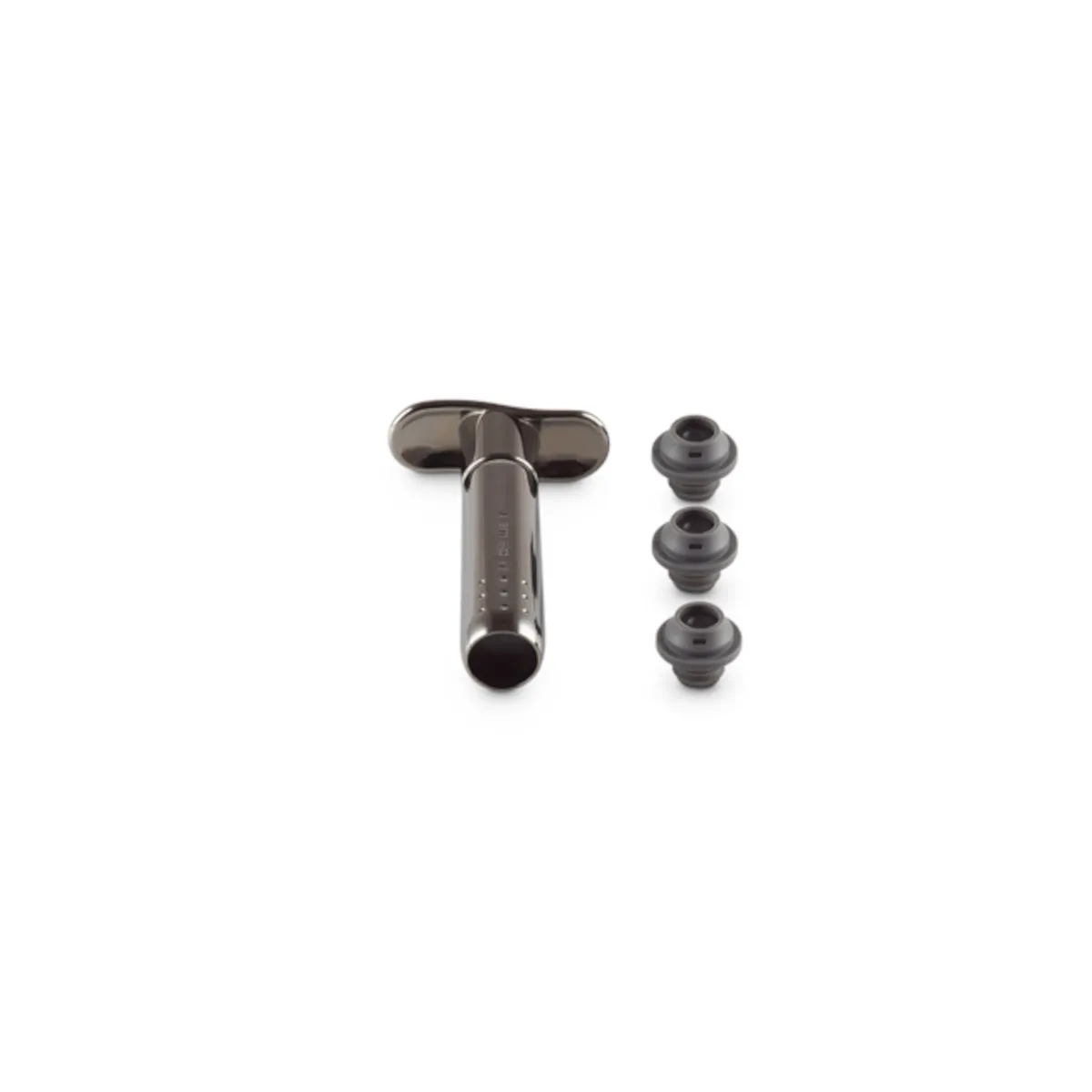 Le Creuset WA 137 Wine Pump with Stoppers Black Nickel
