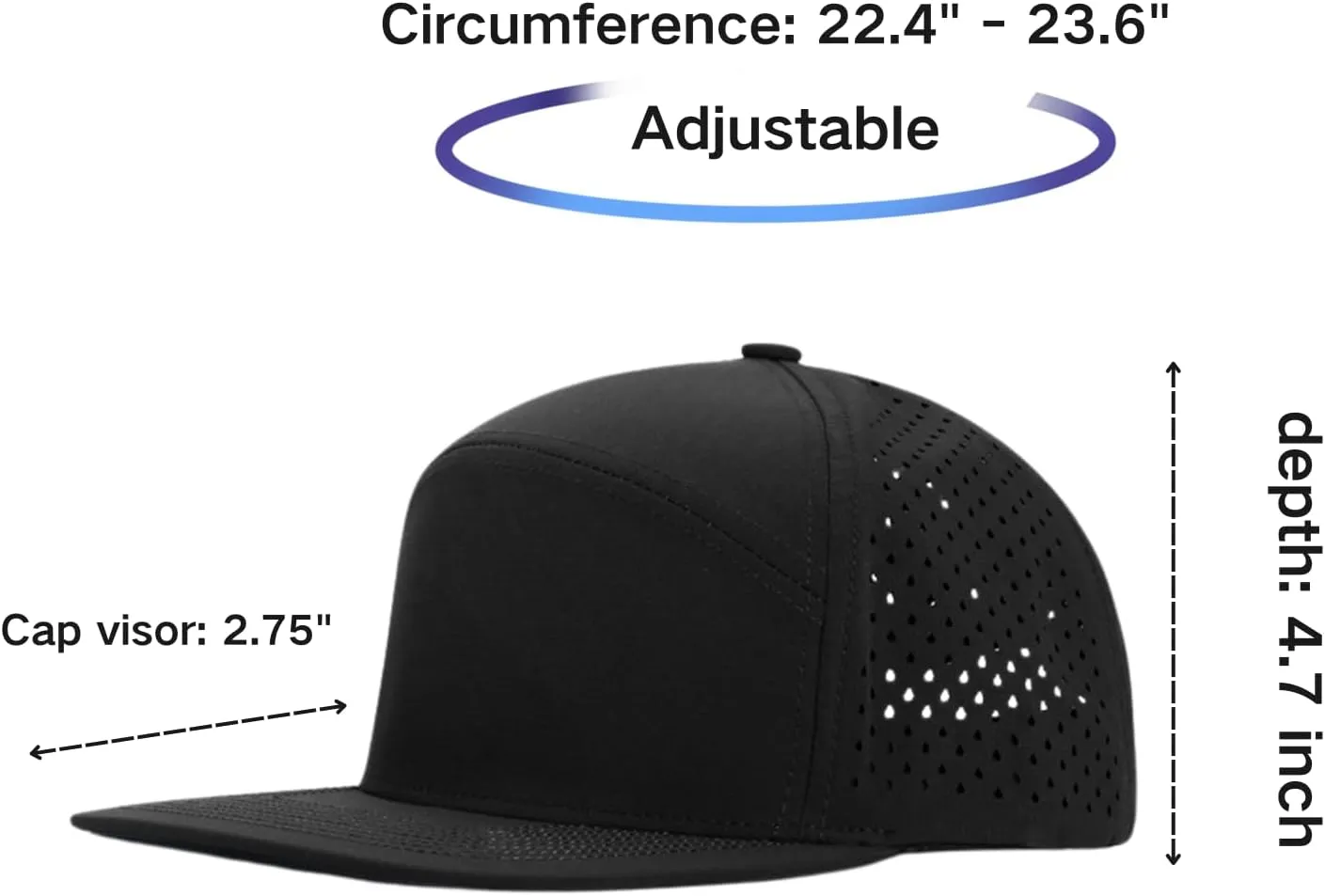 Men & Women Flat Brim Baseball Cap Adjustable Snapback Cap