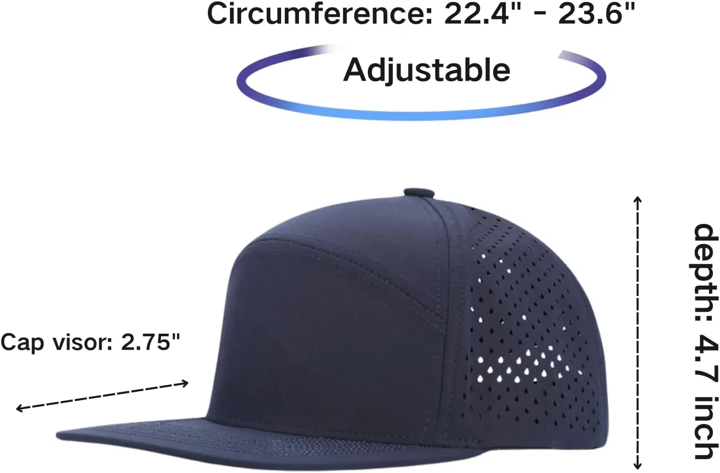 Men & Women Flat Brim Baseball Cap Adjustable Snapback Cap