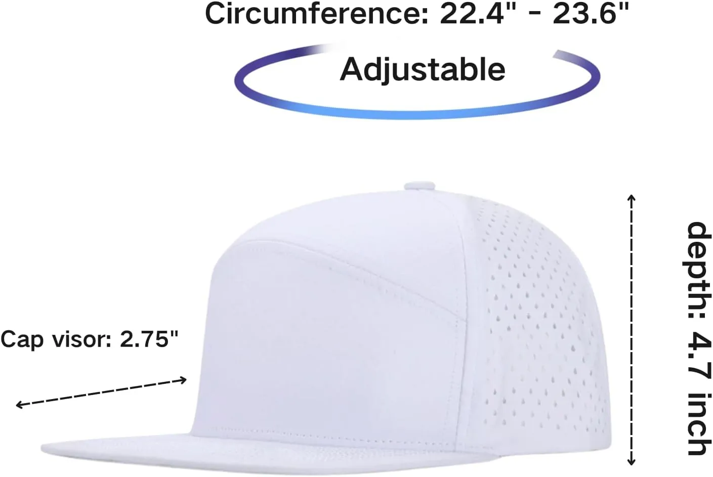 Men & Women Flat Brim Baseball Cap Adjustable Snapback Cap