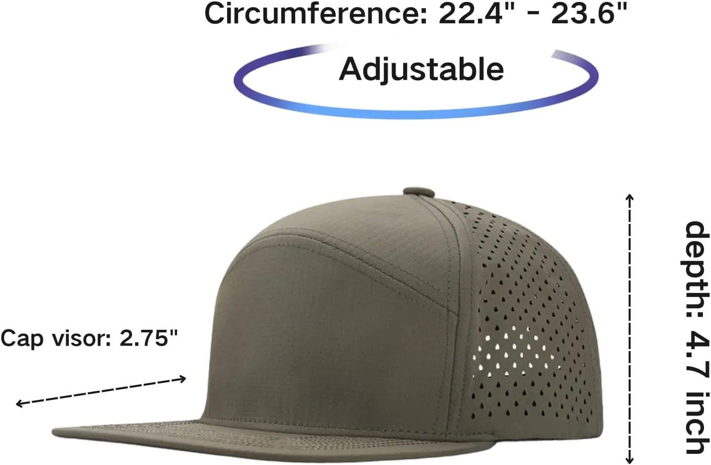 Men & Women Flat Brim Baseball Cap Adjustable Snapback Cap