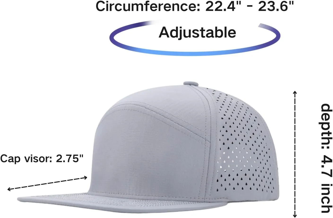 Men & Women Flat Brim Baseball Cap Adjustable Snapback Cap