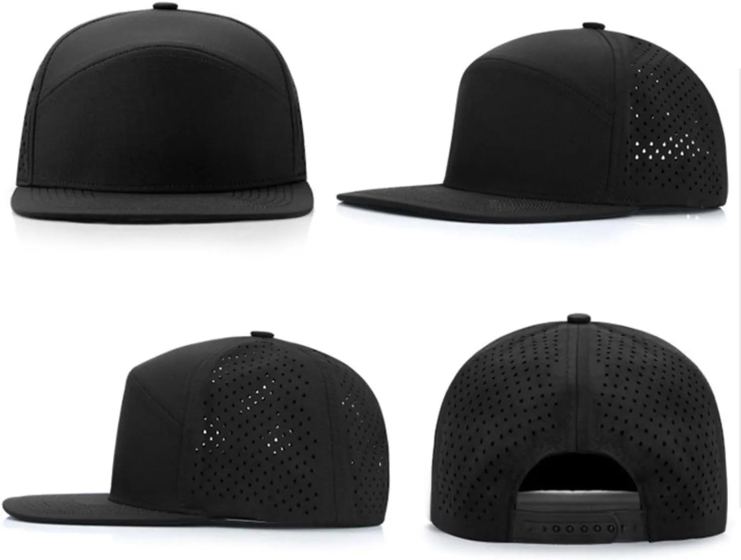 Men & Women Flat Brim Baseball Cap Adjustable Snapback Cap