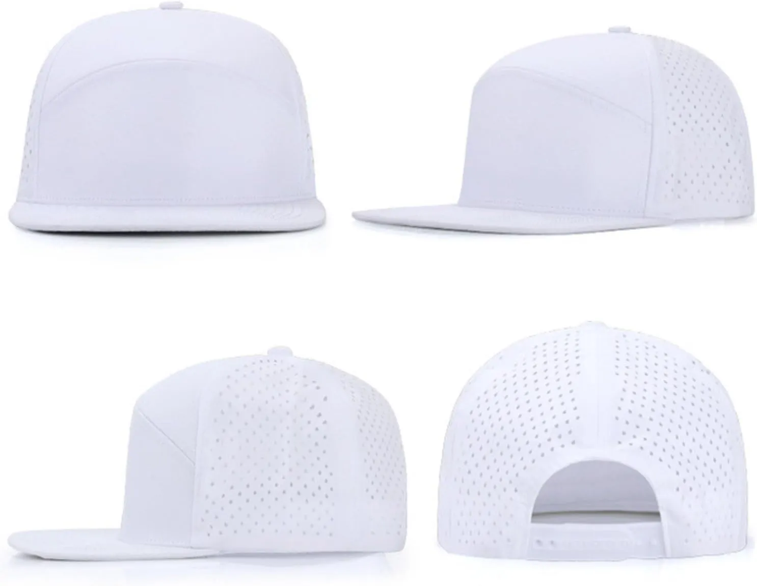 Men & Women Flat Brim Baseball Cap Adjustable Snapback Cap