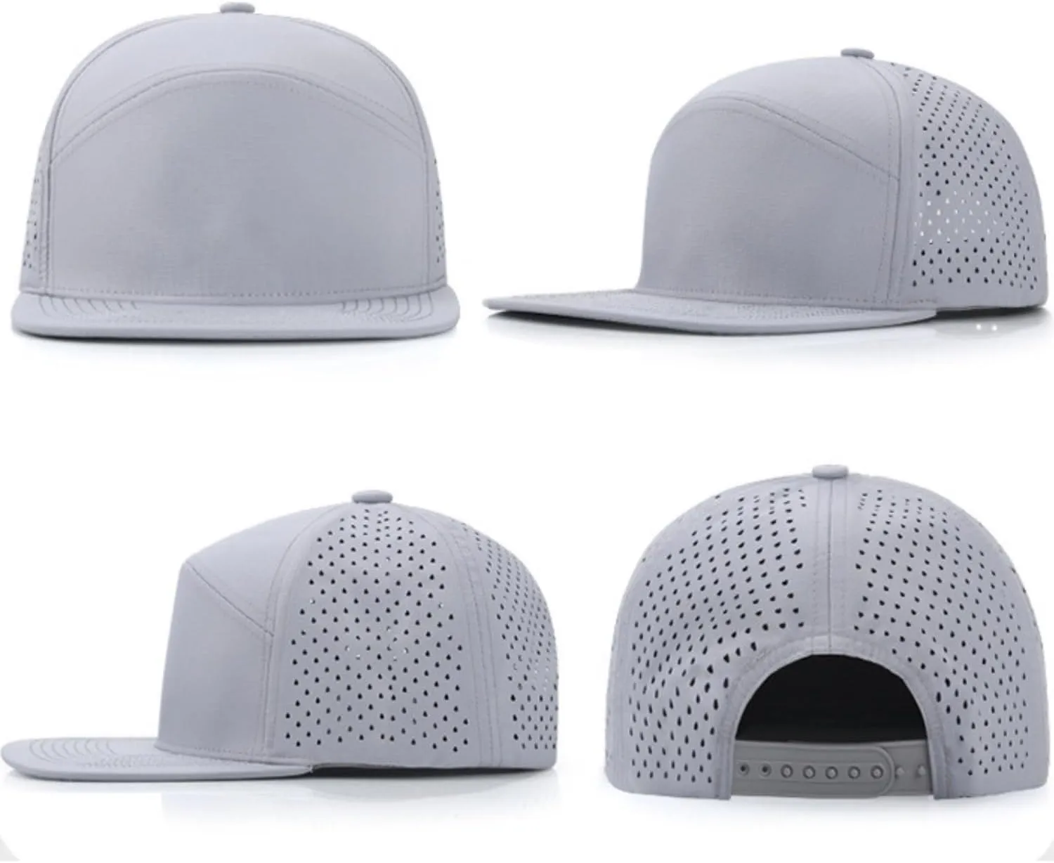 Men & Women Flat Brim Baseball Cap Adjustable Snapback Cap