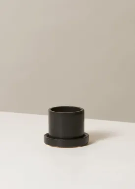 Mini Hyde Planter with Saucer - Black