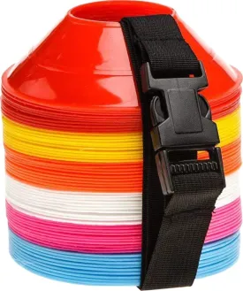 Mini Soccer Cones Small Disc Cone for Agility Drills Training Practice Football Soccer Athletics Field Markers with Shoulder Strap