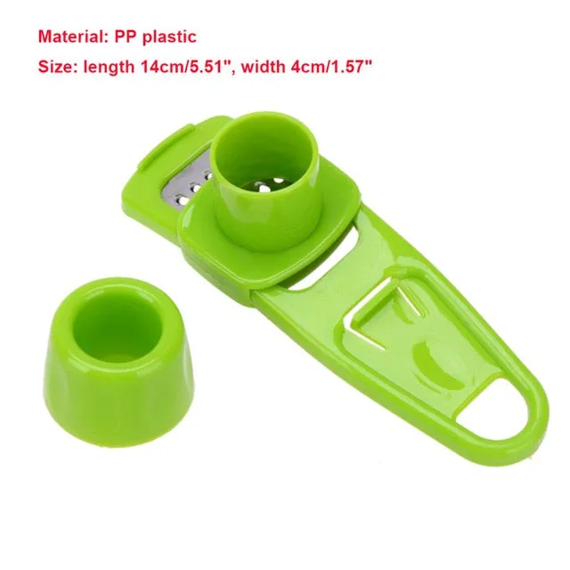 Multi-function Manual Garlic Presser Curved Garlic Grinding Slicer Chopper Stainless Steel Garlic Presses Cooking Gadgets Tool