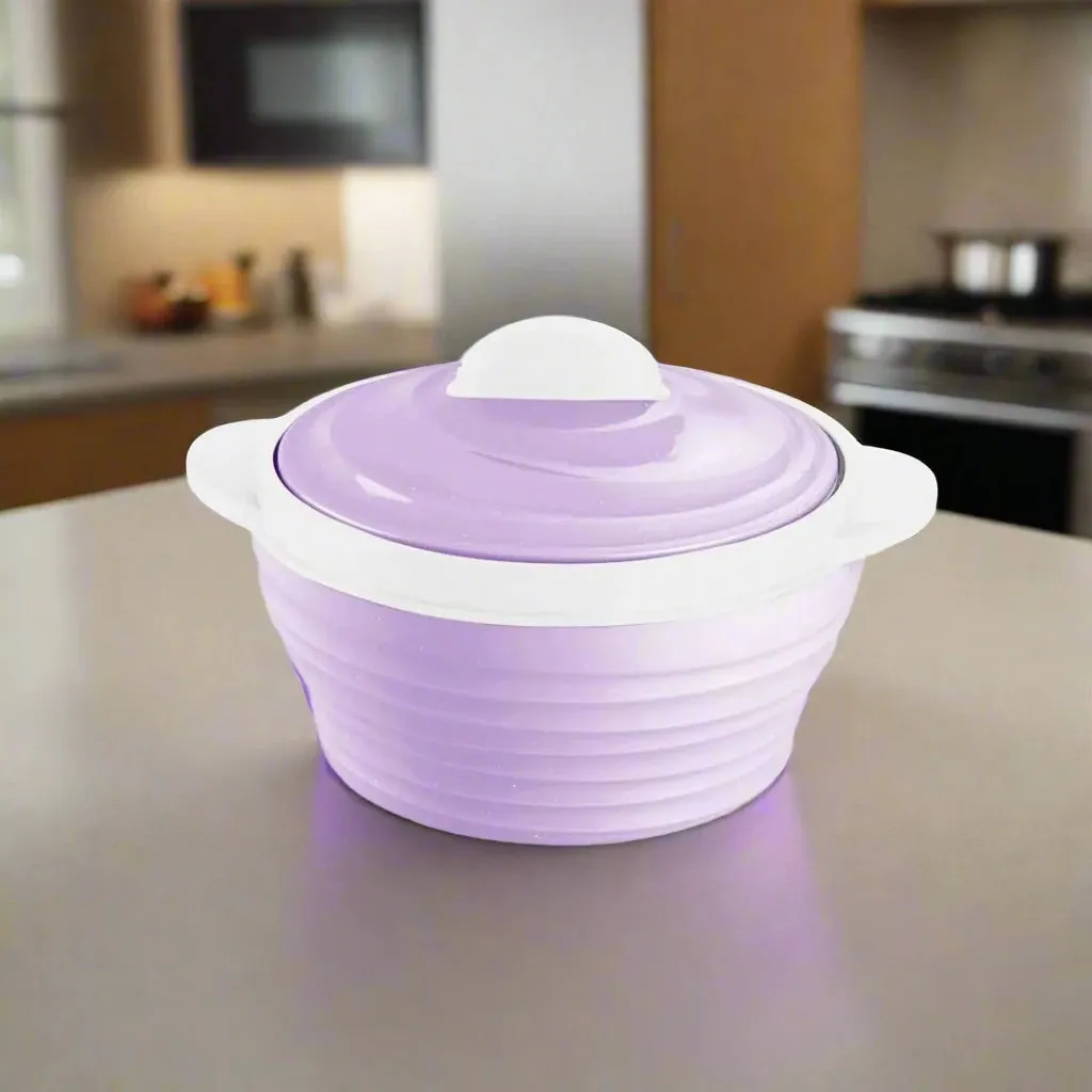 Nayasa Cornello Insulated Stainless Steel Casserole Set of 3 (1000ml, 1500ml,2000ml) – Purple