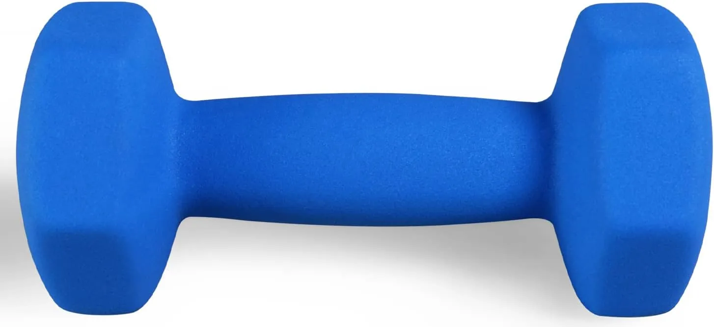 Neoprene Dumbbell Hand Weights, Anti-Slip, Anti-roll, Hex Shape Colorful, Pair or Set with Stand