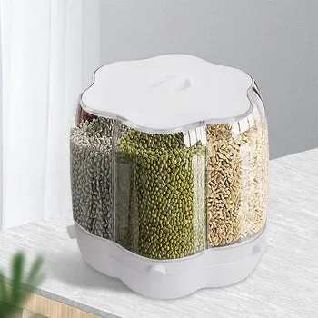 (NET) 6-Compartment Grain Storage Container