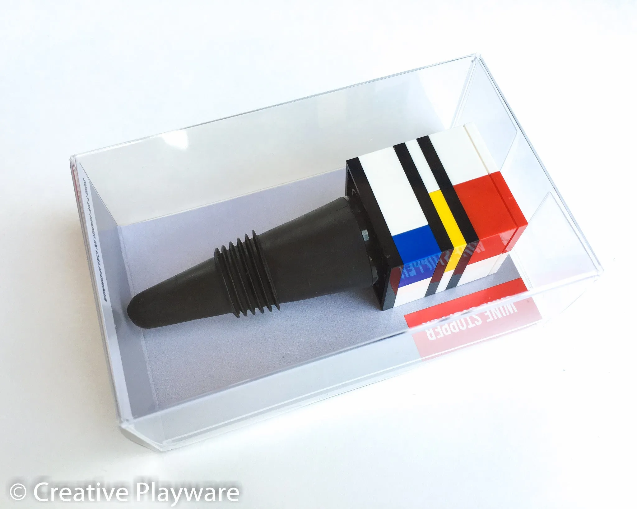 PIET wine stopper. Inspired by Piet Mondrian.