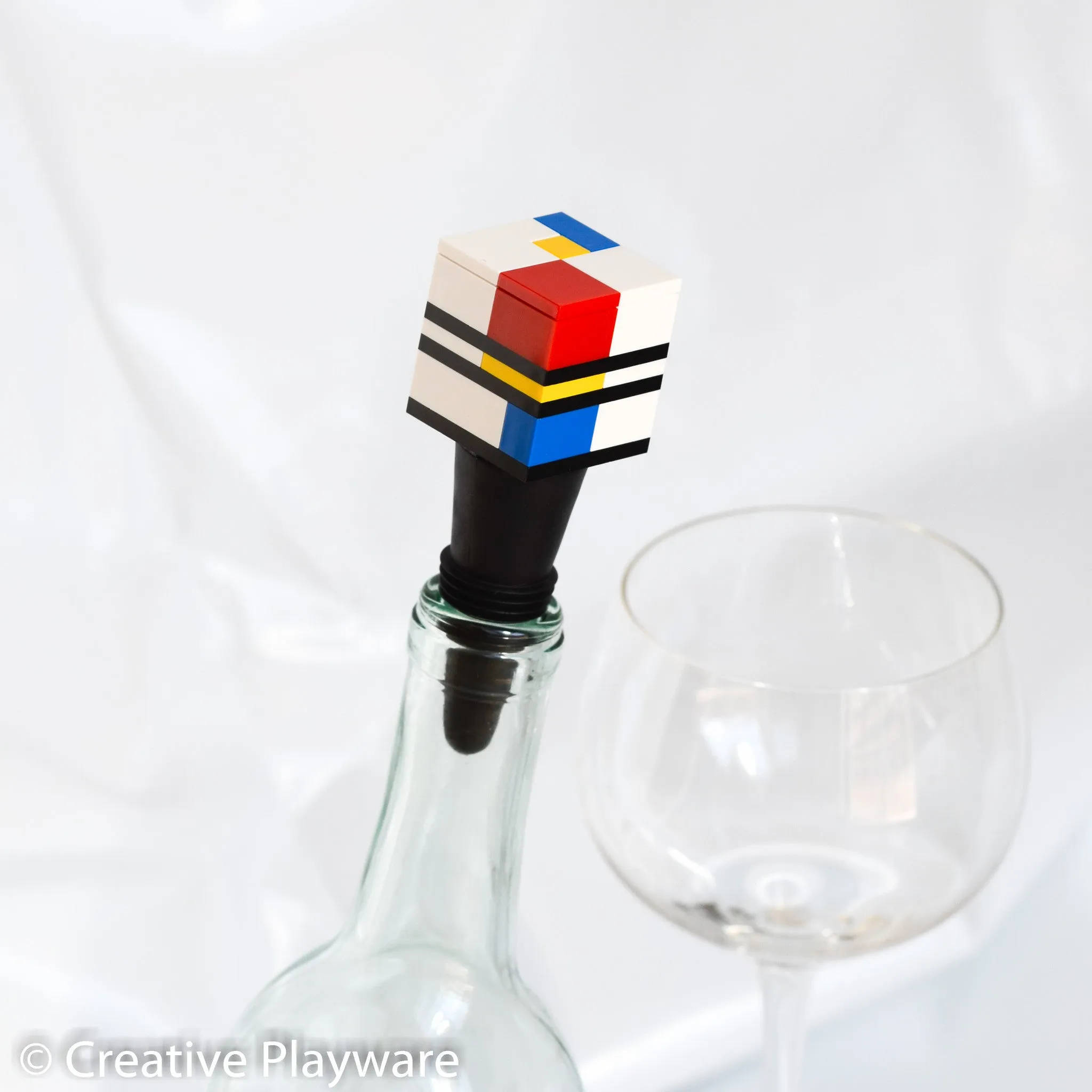 PIET wine stopper. Inspired by Piet Mondrian.
